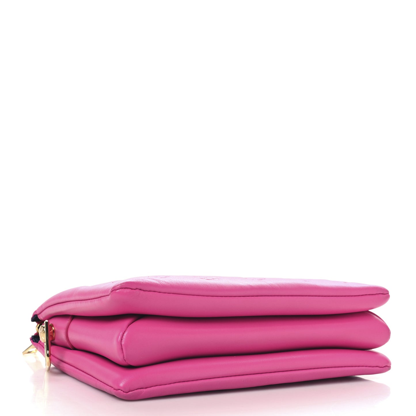 Lambskin Embossed Monogram Coussin PM Rose Bougainvillier Pink