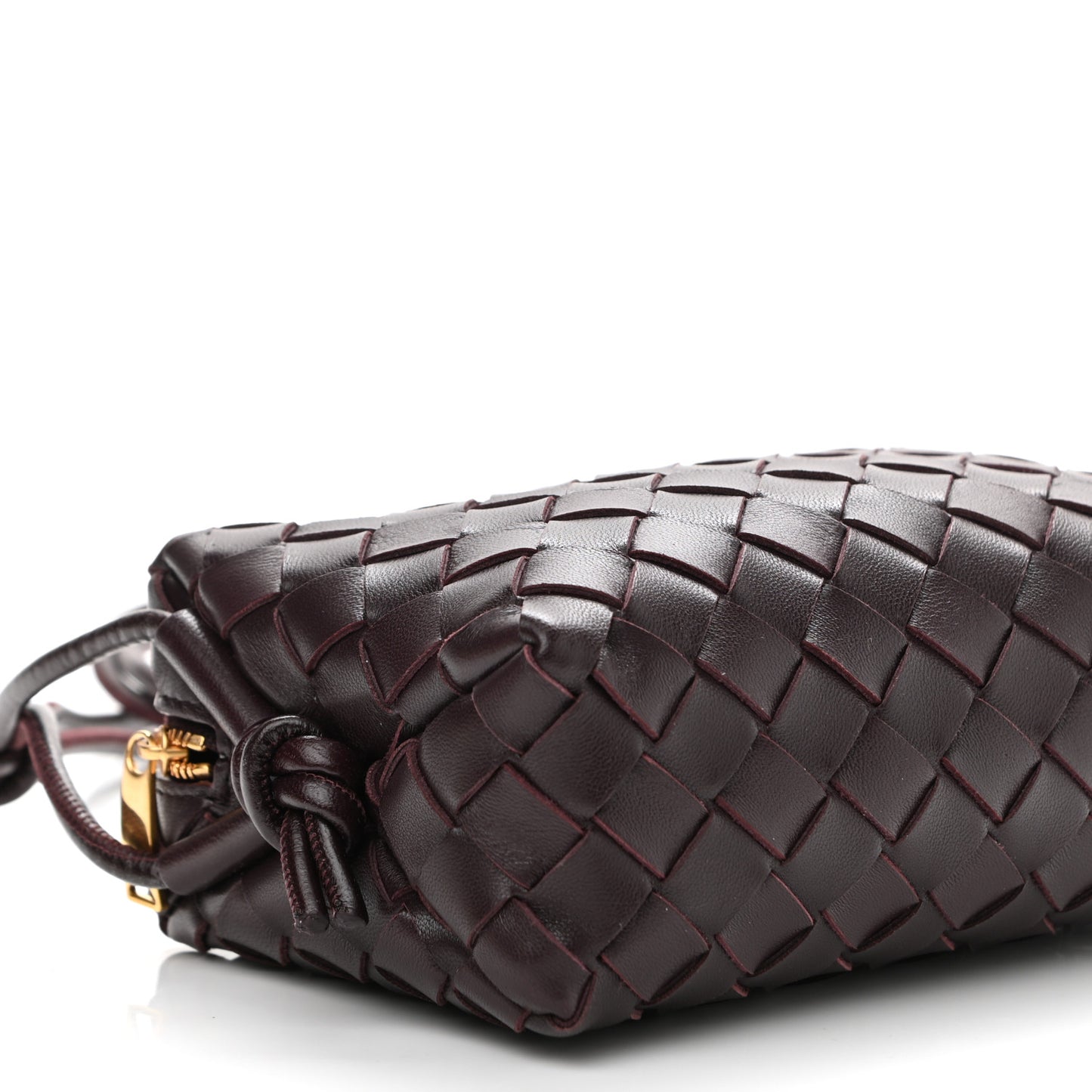 Nappa Intrecciato Mini Loop Camera Bag Grape