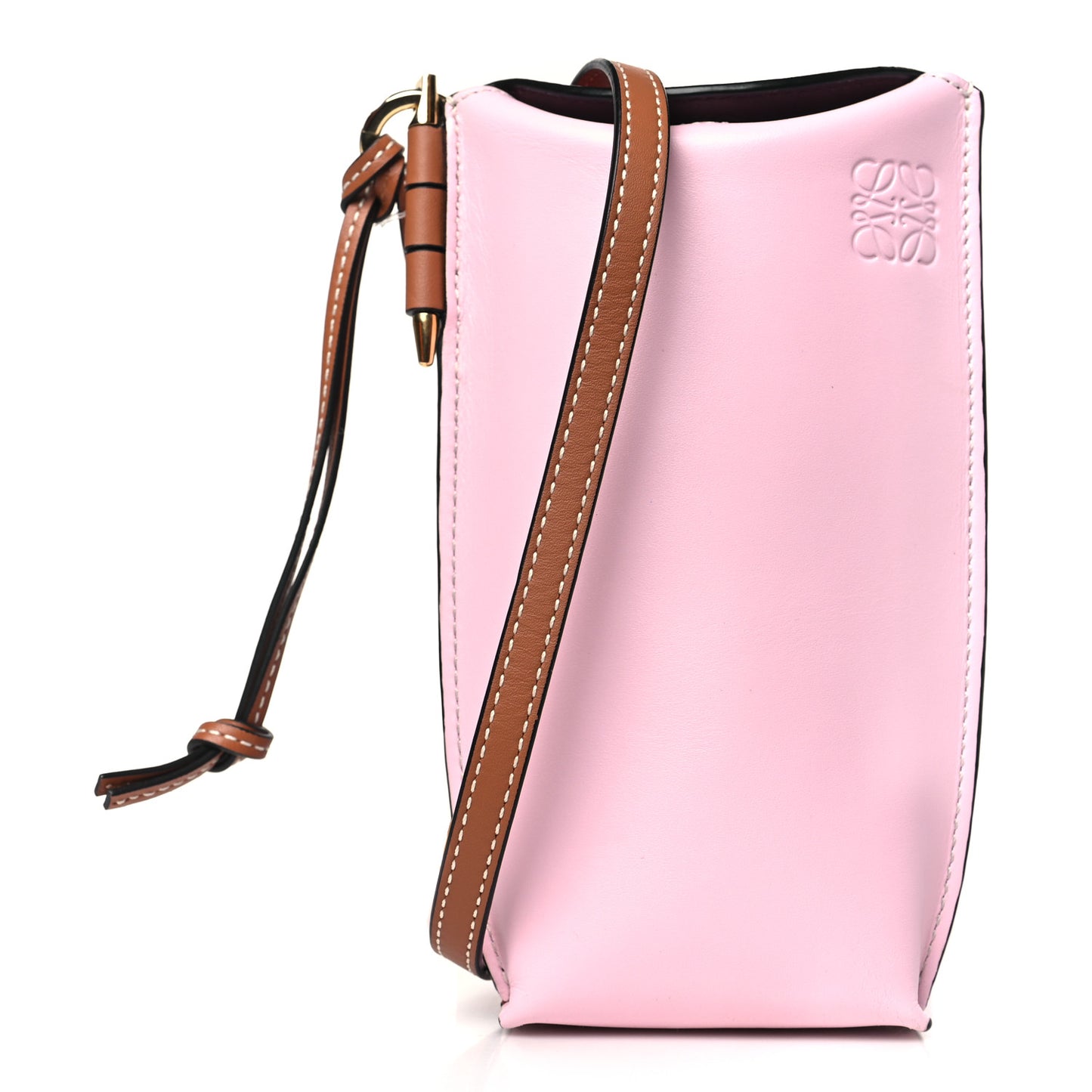 Smooth Calfskin Mini Gate Pocket Pink Orange