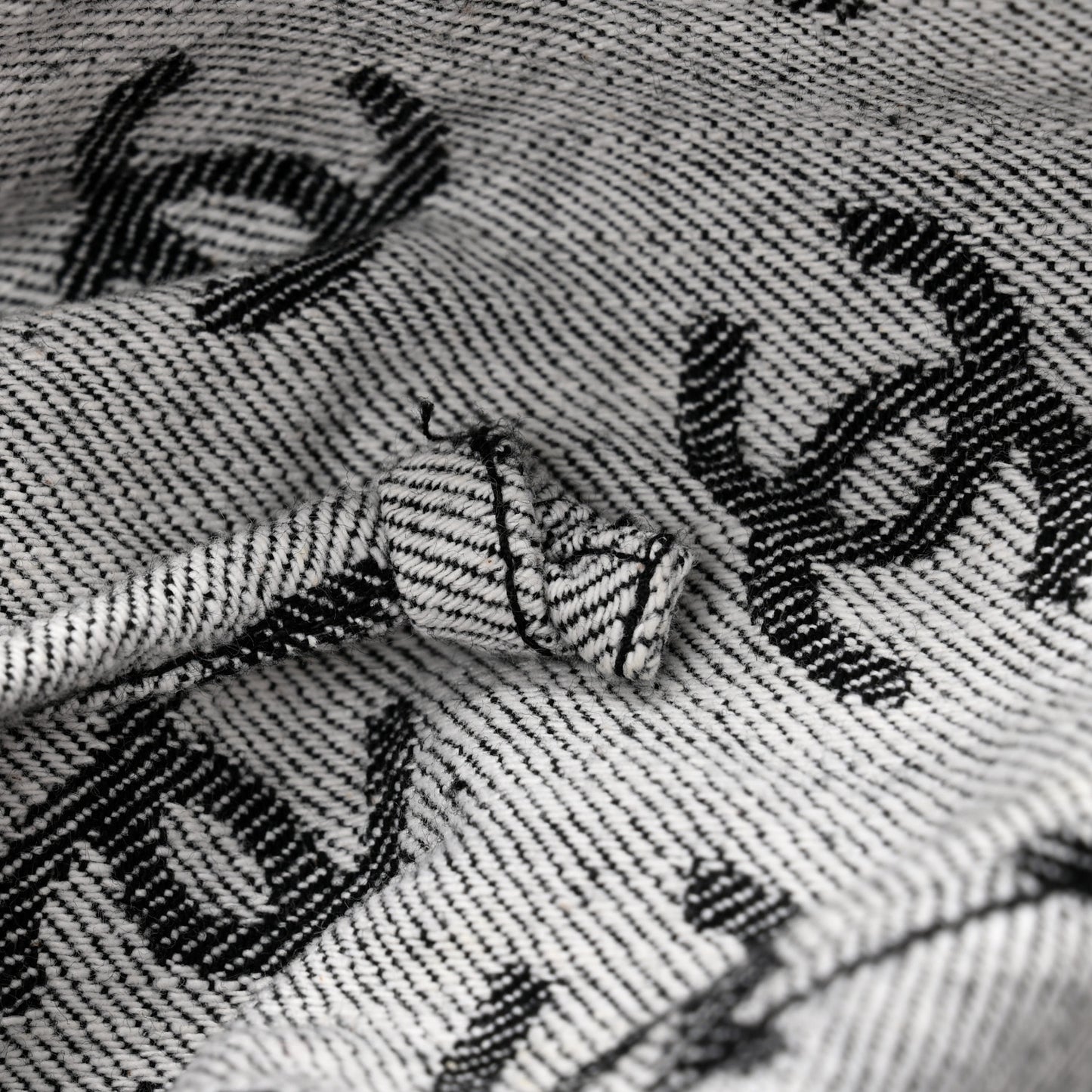 Denim CC Bucket Hat M White Black