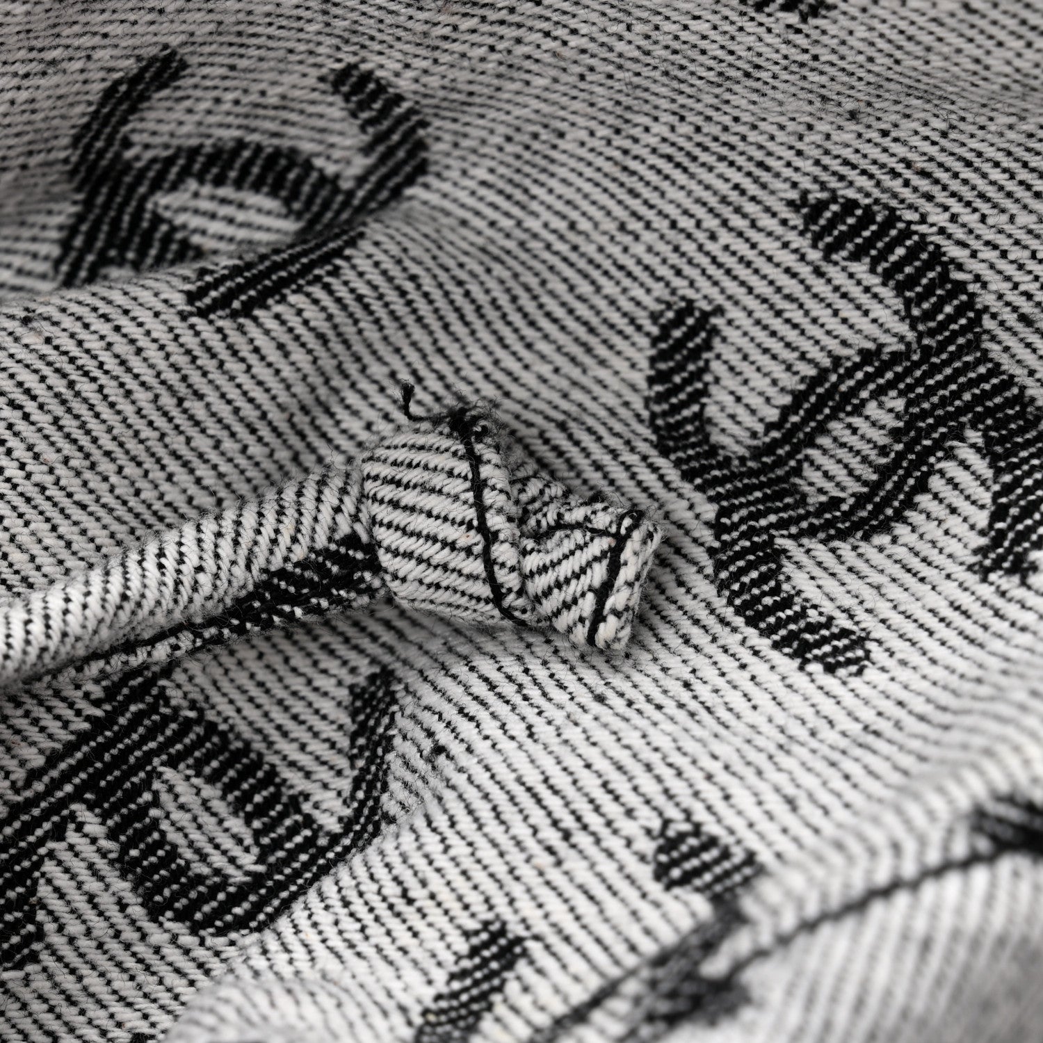 Chanel Denim CC Bucket Hat M White Black 11 of 11