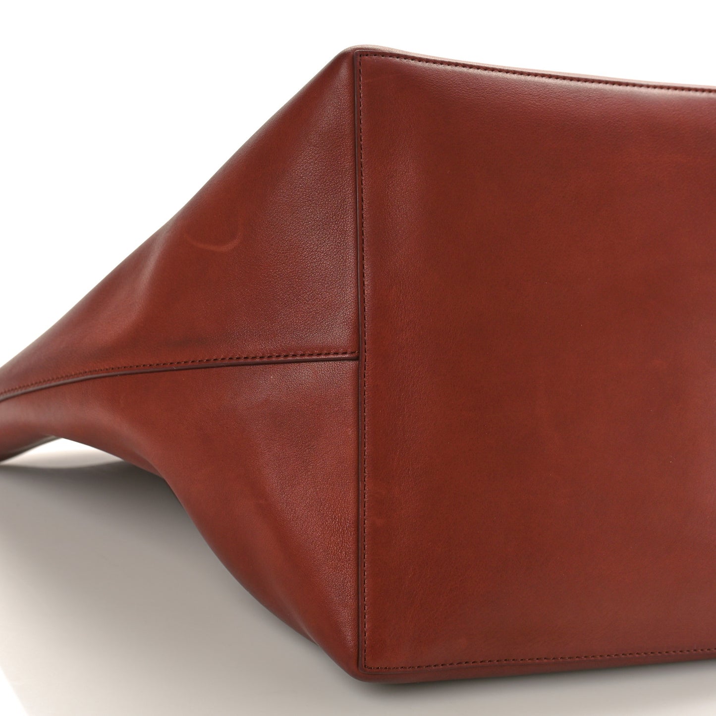 Polished Saddle Calfskin Park Tote Three Cognac