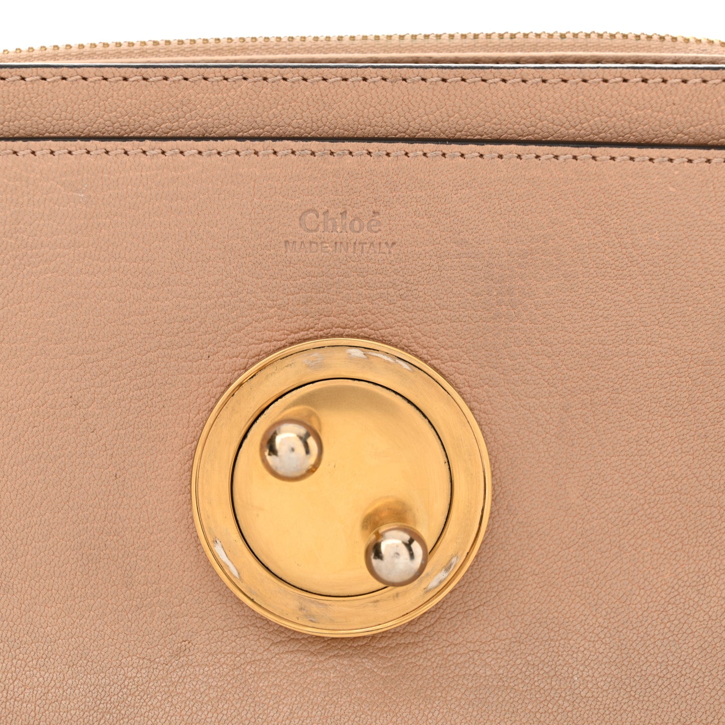 Goatskin Medium Mily Shoulder Bag Biscotti Beige