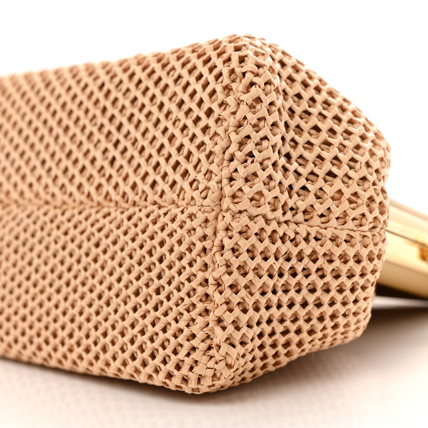 Raffia Nappa Macrame Small Fendi First Natural Sahara