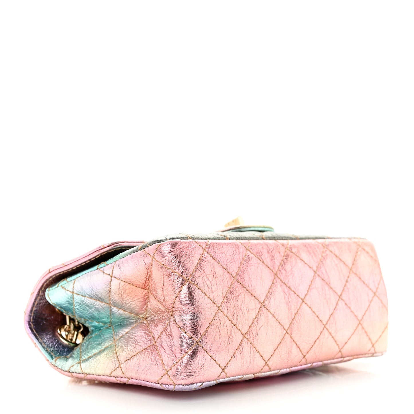 Metallic Goatskin Quilted Mini 2.55 Reissue Flap Multicolor
