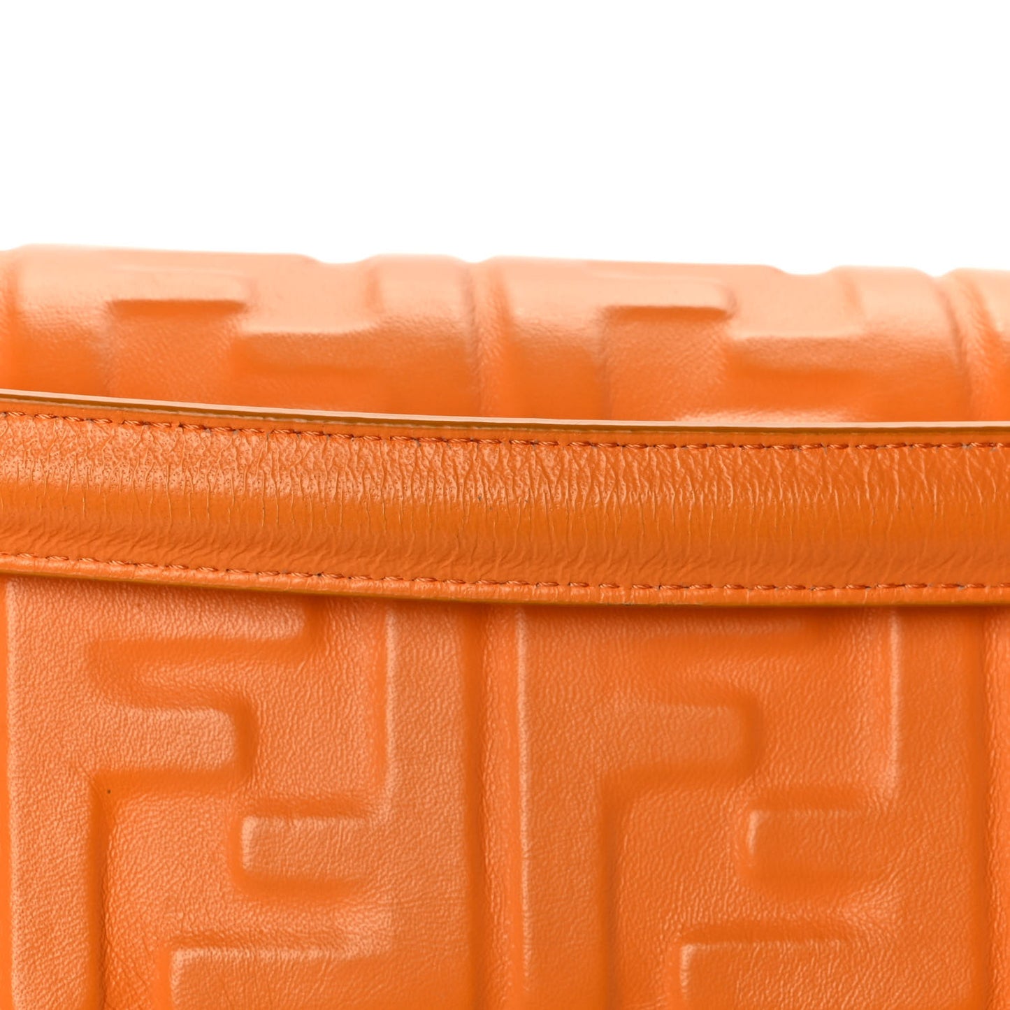 Nappa FF 1974 Embossed Baguette Clementine