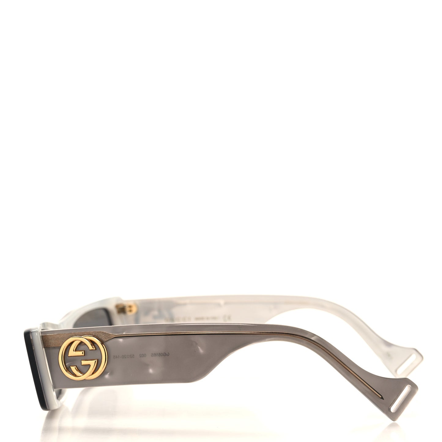 Acetate Rectangular GG0516S Sunglasses Grey Gold
