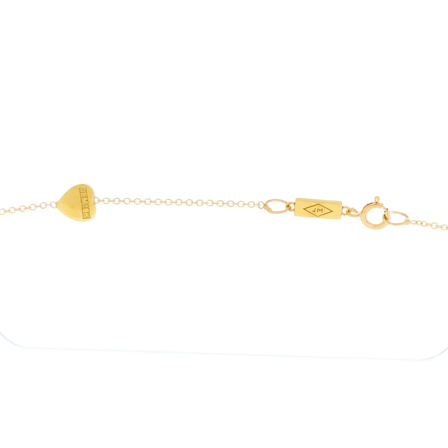 18K Yellow Gold Heart By The Inch Necklace