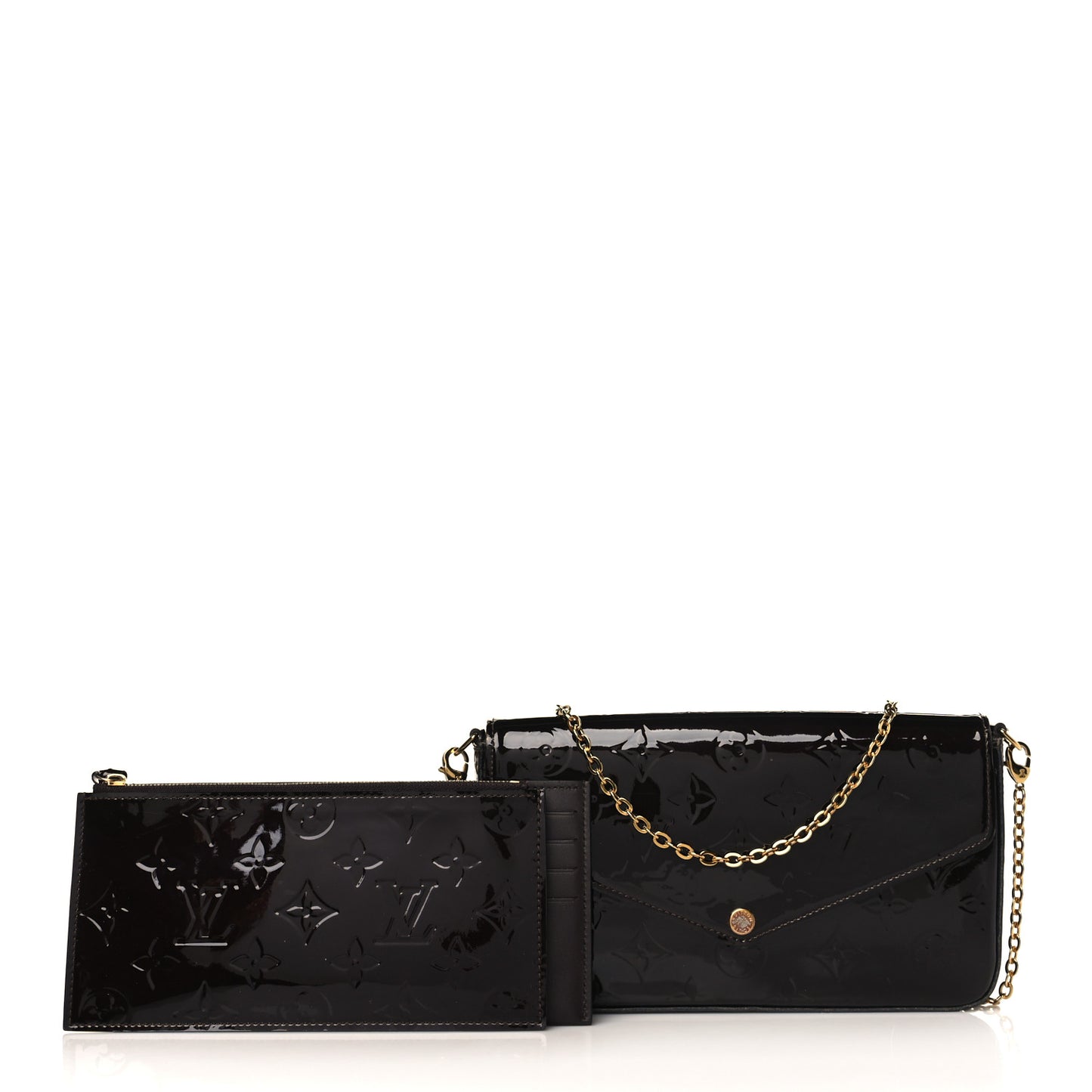 Vernis Pochette Felicie Chain Wallet Amarante