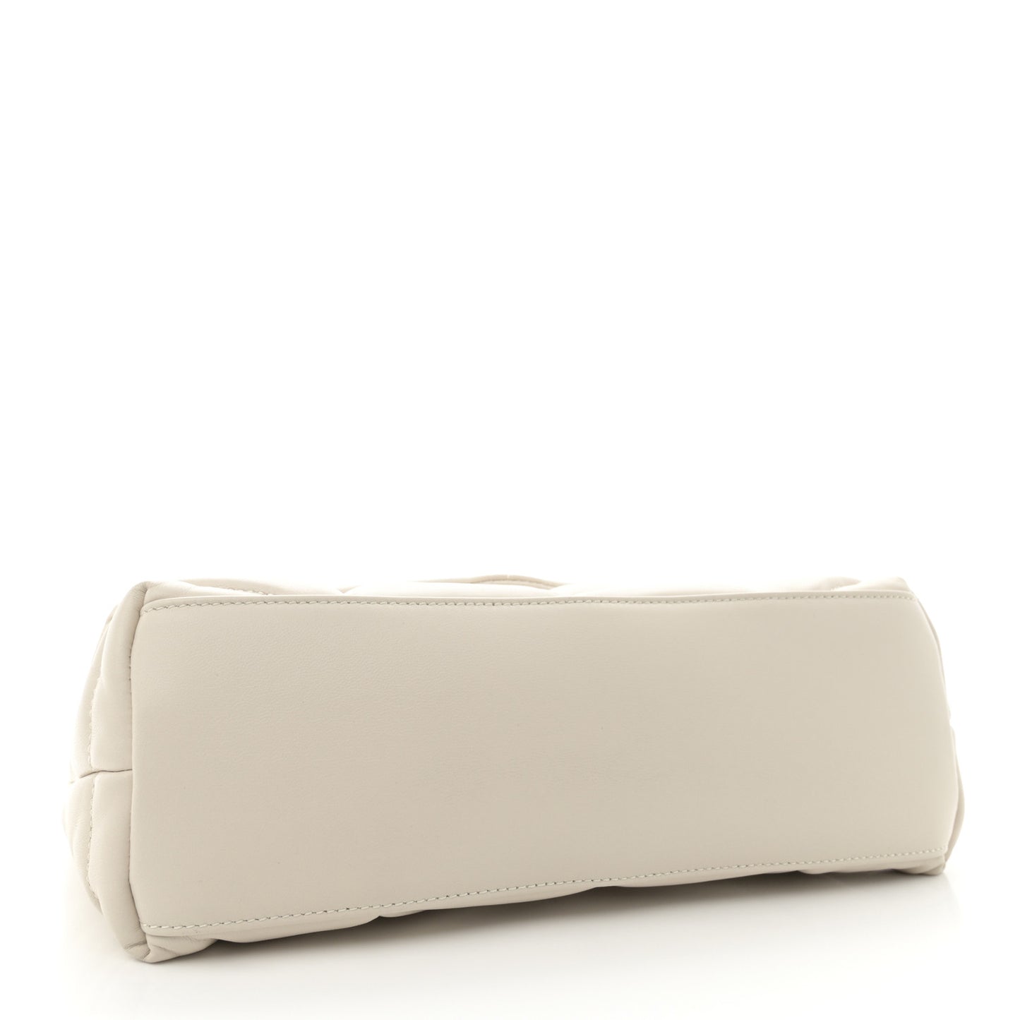 Lambskin Quilted Small Loulou Puffer Monogram Chain Satchel Crema Soft
