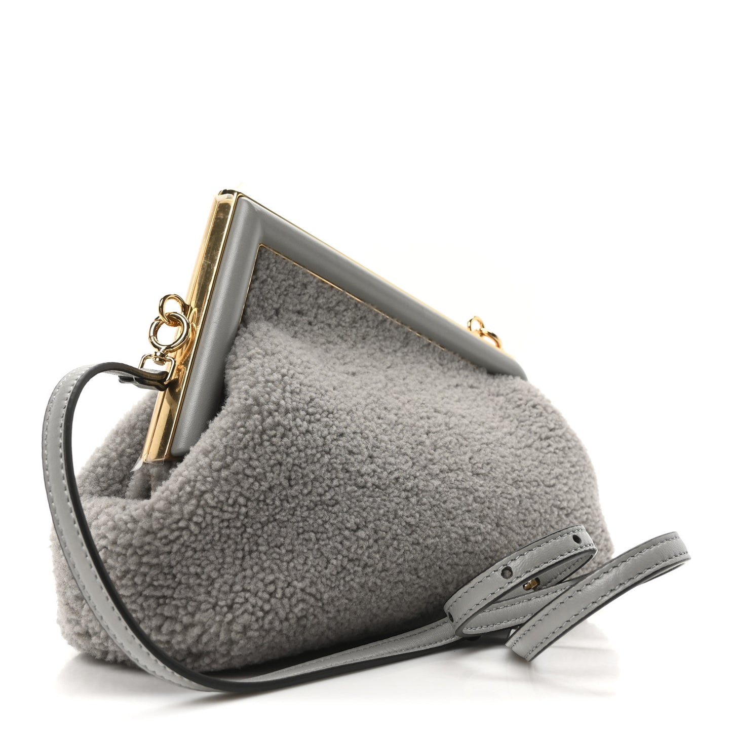 Shearling Small Fendi First Ghiaccio Oro Soft