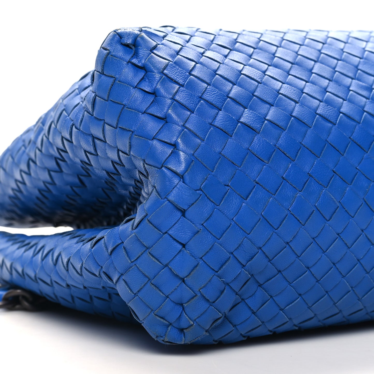 Nappa Intrecciato Large Classic Chain Strap Tote Signal Blue
