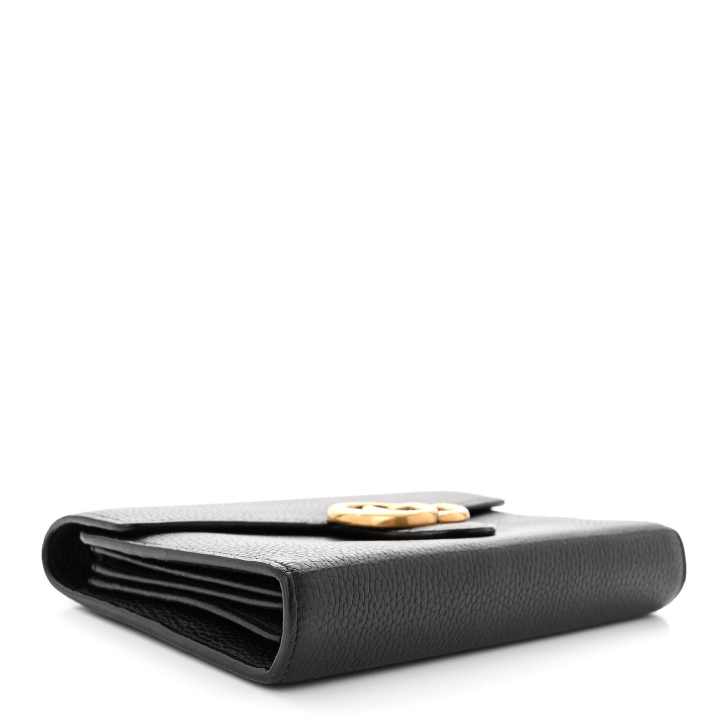 Calfskin GG Marmont Chain Wallet Black