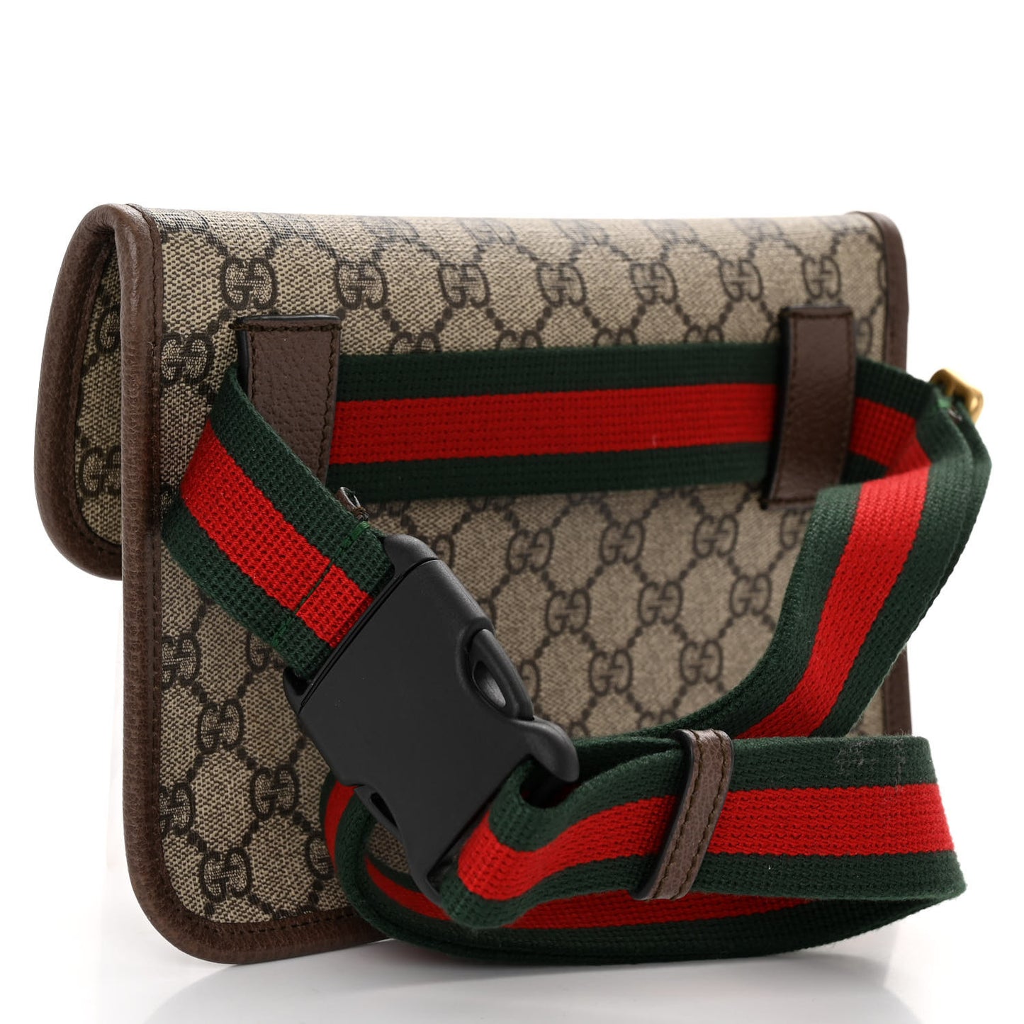 GG Supreme Monogram Neo Vintage Web Belt Bag Brown