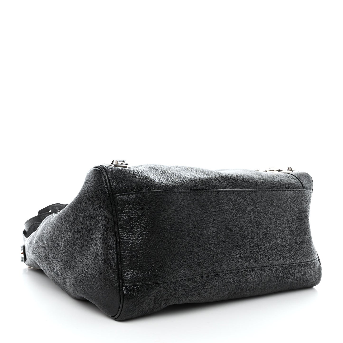 Chevre Silver Metallic Edge Hardware Velo Black