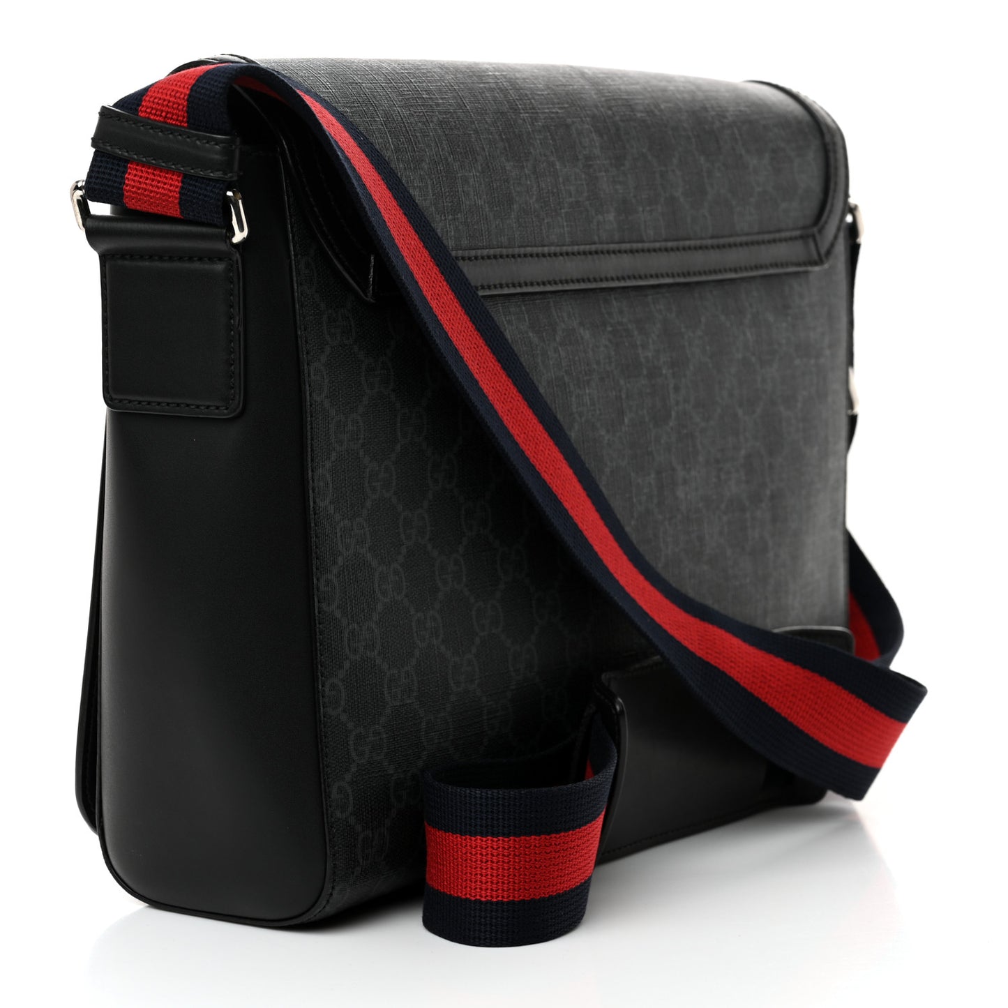 GG Supreme Monogram Night Courrier Flap Messenger Black Multicolor