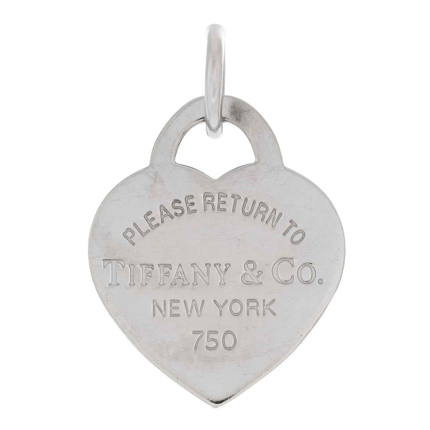 18K White Gold Return To Tiffany Heart Tag Charm