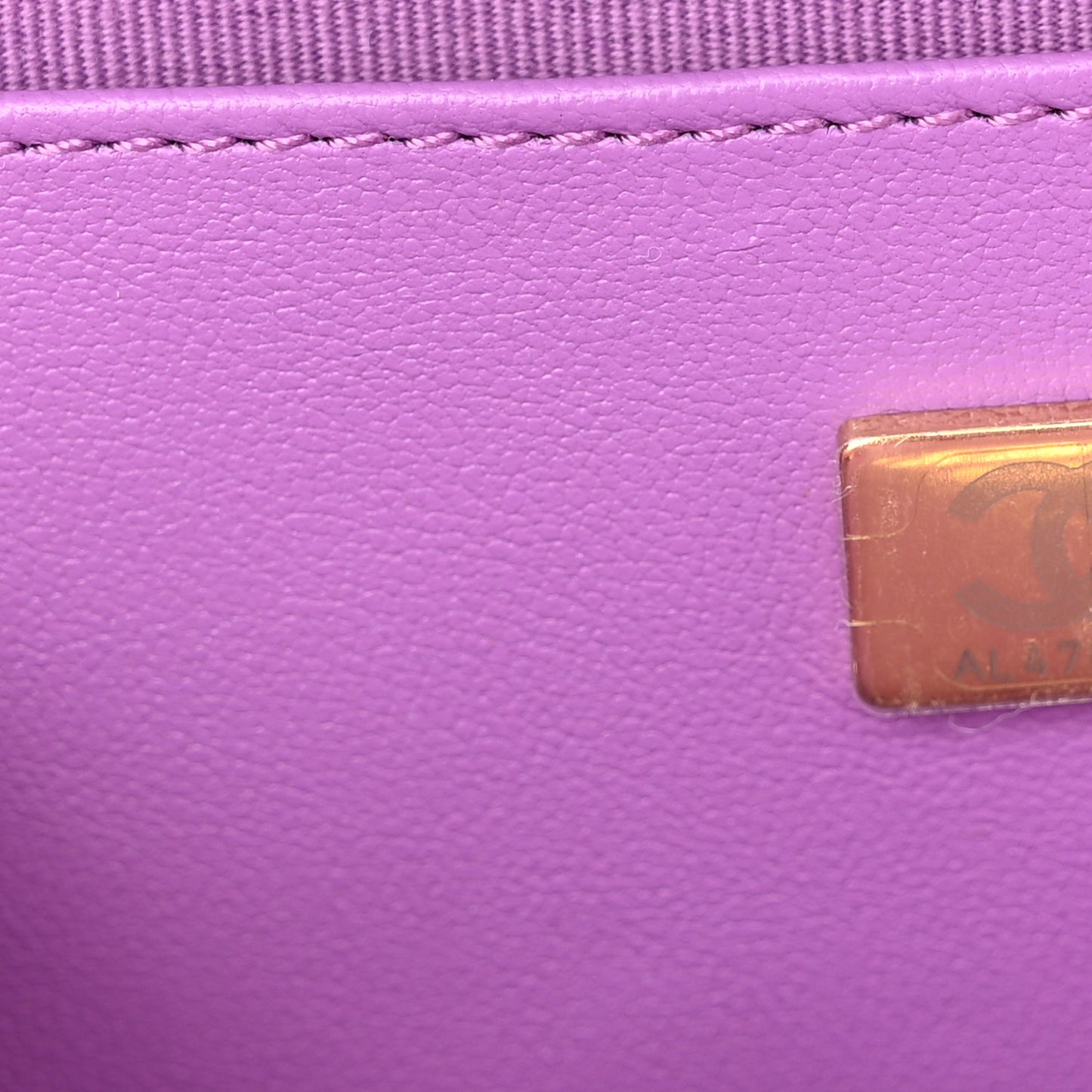 Lambskin Quilted CC In Love Heart Bag Purple