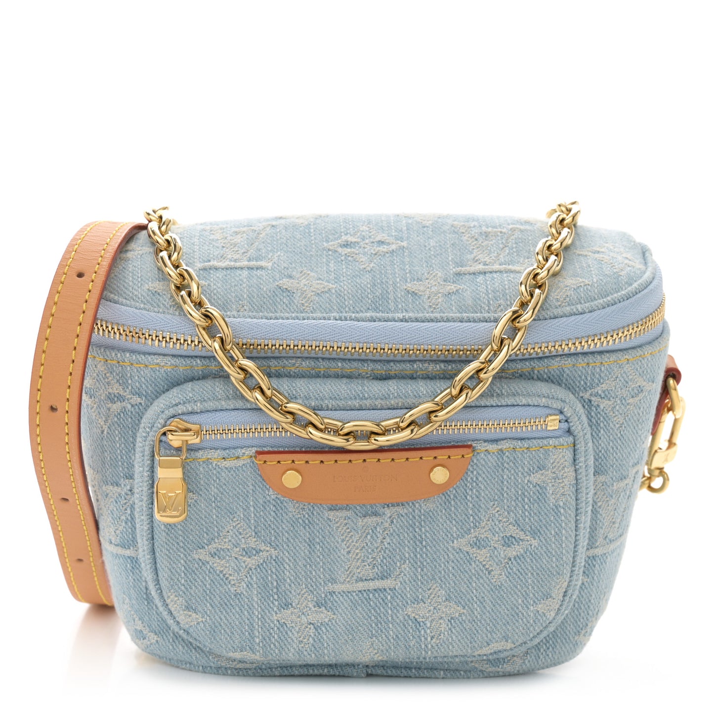Monogram Denim Mini Bumbag Sky Blue