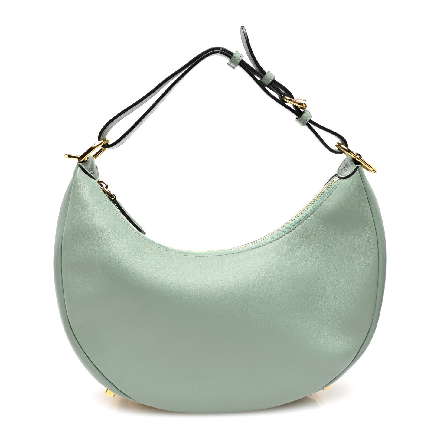 Vitello Grace Matte Small Fendigraphy Hobo Bag Menta