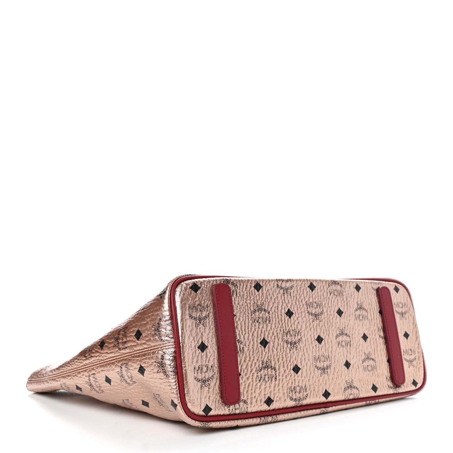 Metallic Visetos Medium Anya Shopper Tote Champagne Gold