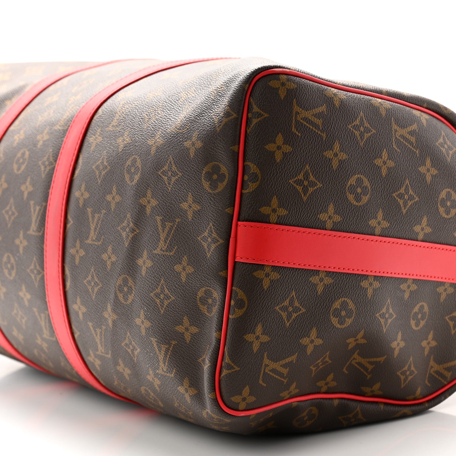 Louis Vuitton Calfskin Monogram Keepall Bandouliere 50 Coquelicot 8 of 11