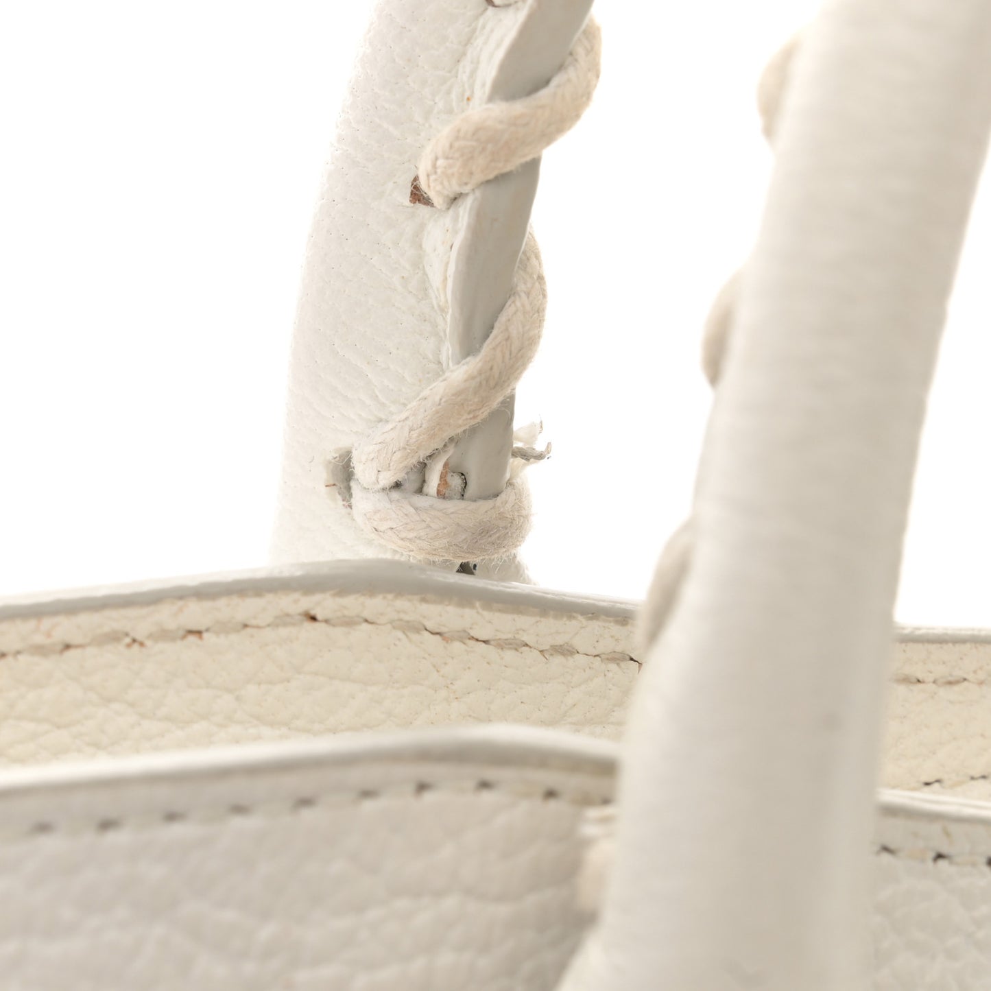 Chevre Silver Metallic Edge Hardware S City White