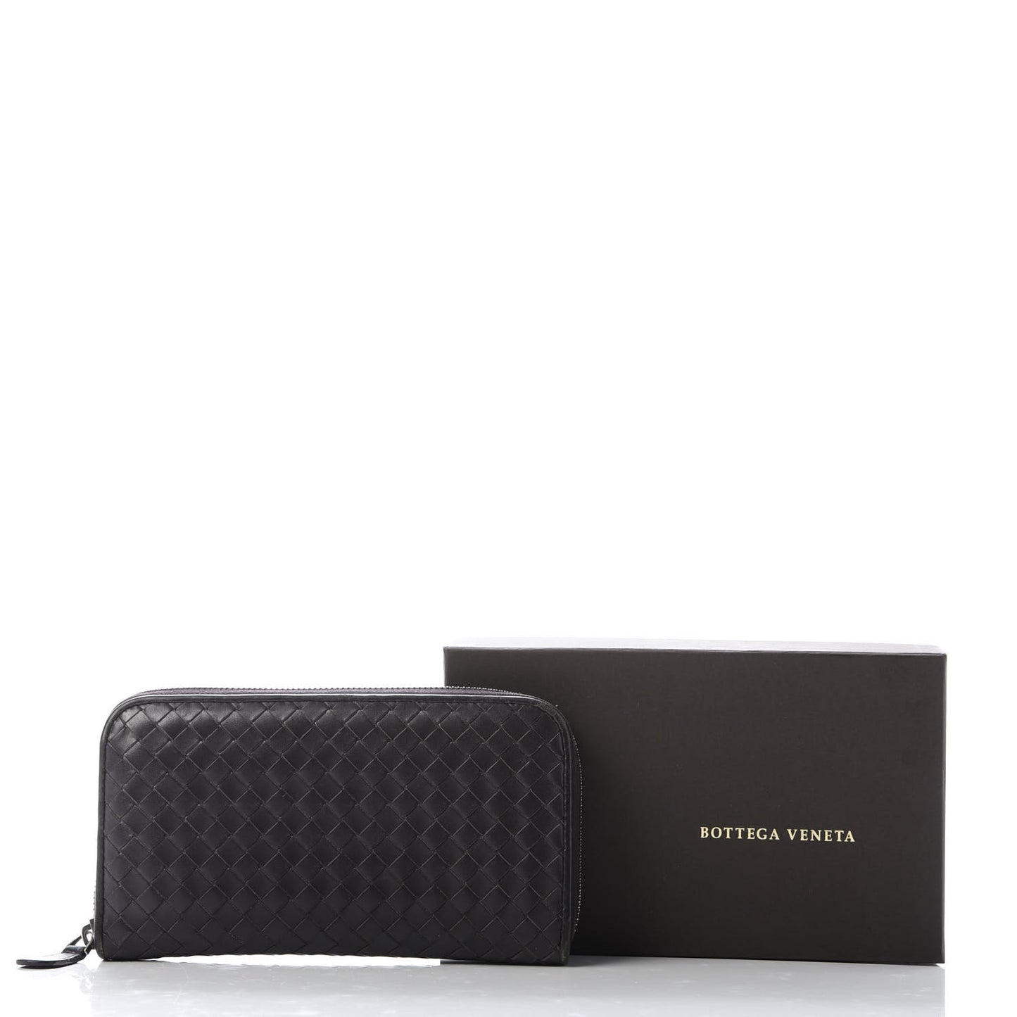 Nappa Intrecciato Zip Around Wallet Gladiol