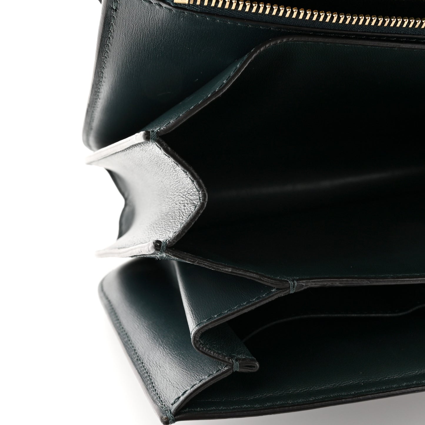 Box Calfskin Medium Classic Box Flap Bag Dark Green