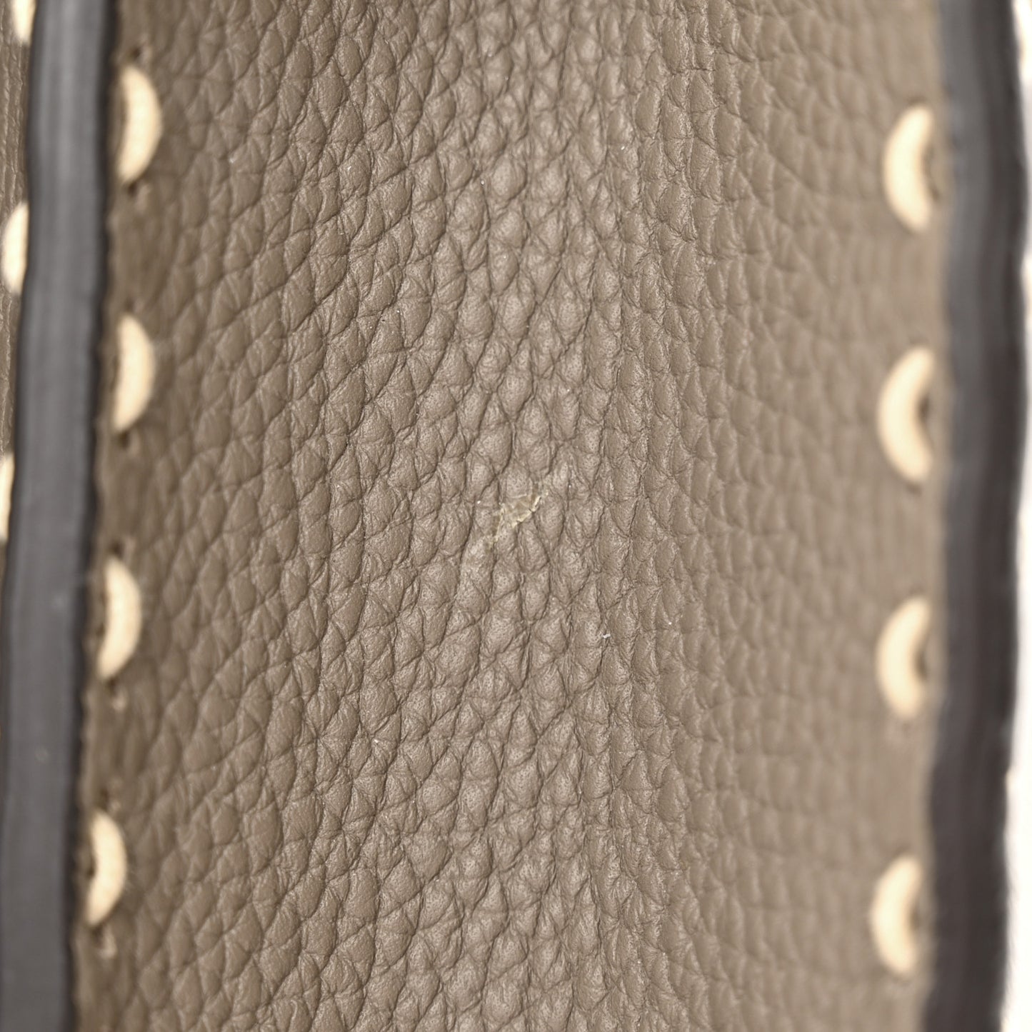 Vitello Granato Camoscio Selleria Macro Stitchings Small Peekaboo I SEE U Satchel Tartufo