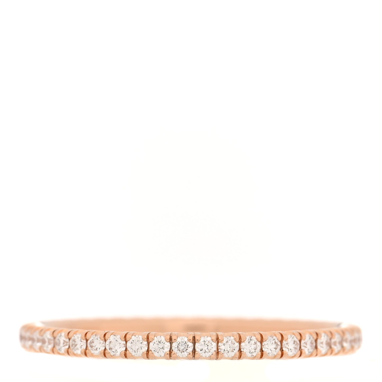 18K Pink Gold Diamond 1.5mm Etincelle de Cartier Wedding Band Ring 50 5.25
