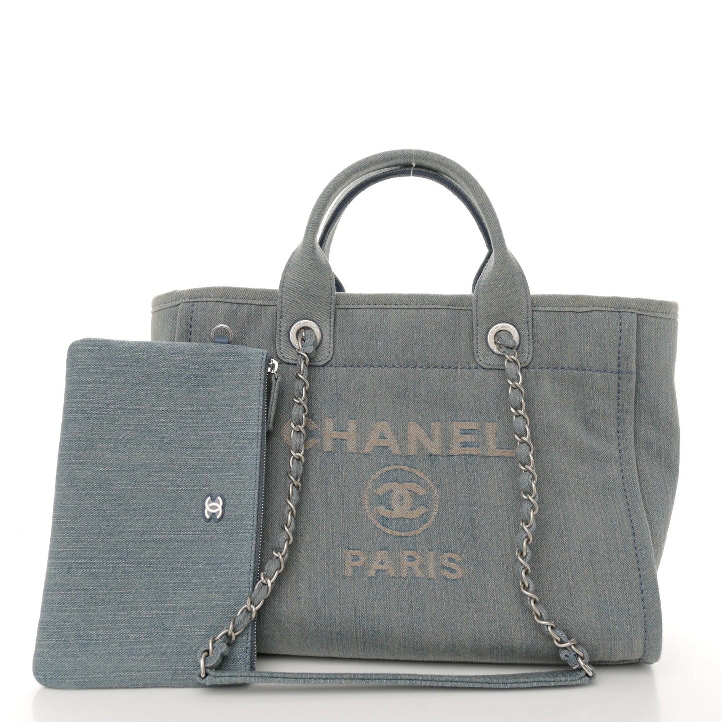 Denim Small Deauville Tote Light Blue