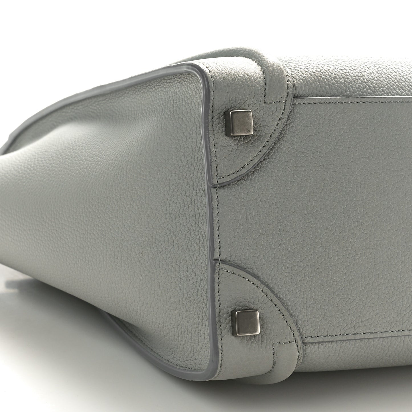Baby Drummed Calfskin Micro Luggage Sky