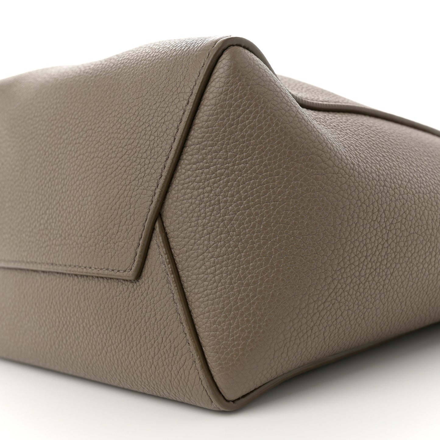 Soft Grained Calfskin Small Sangle Bucket Bag Taupe