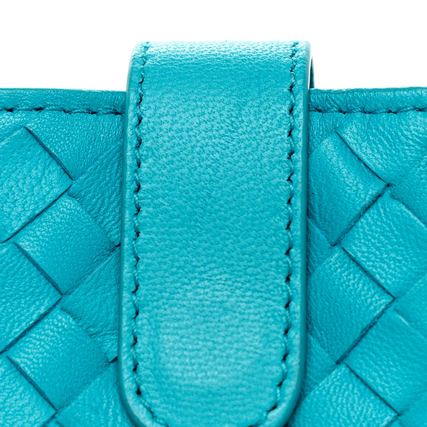 Nappa Intrecciato Phone Case Turquoise