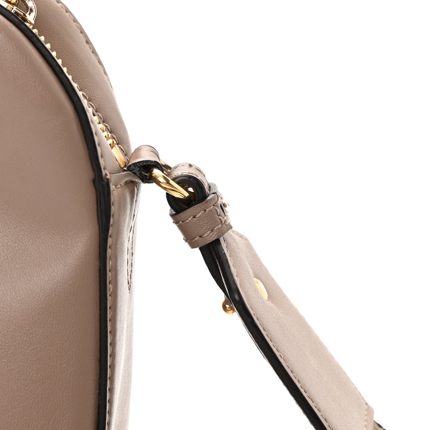 Eco Alter Nappa Perforated Logo Mini Bag Dark Taupe