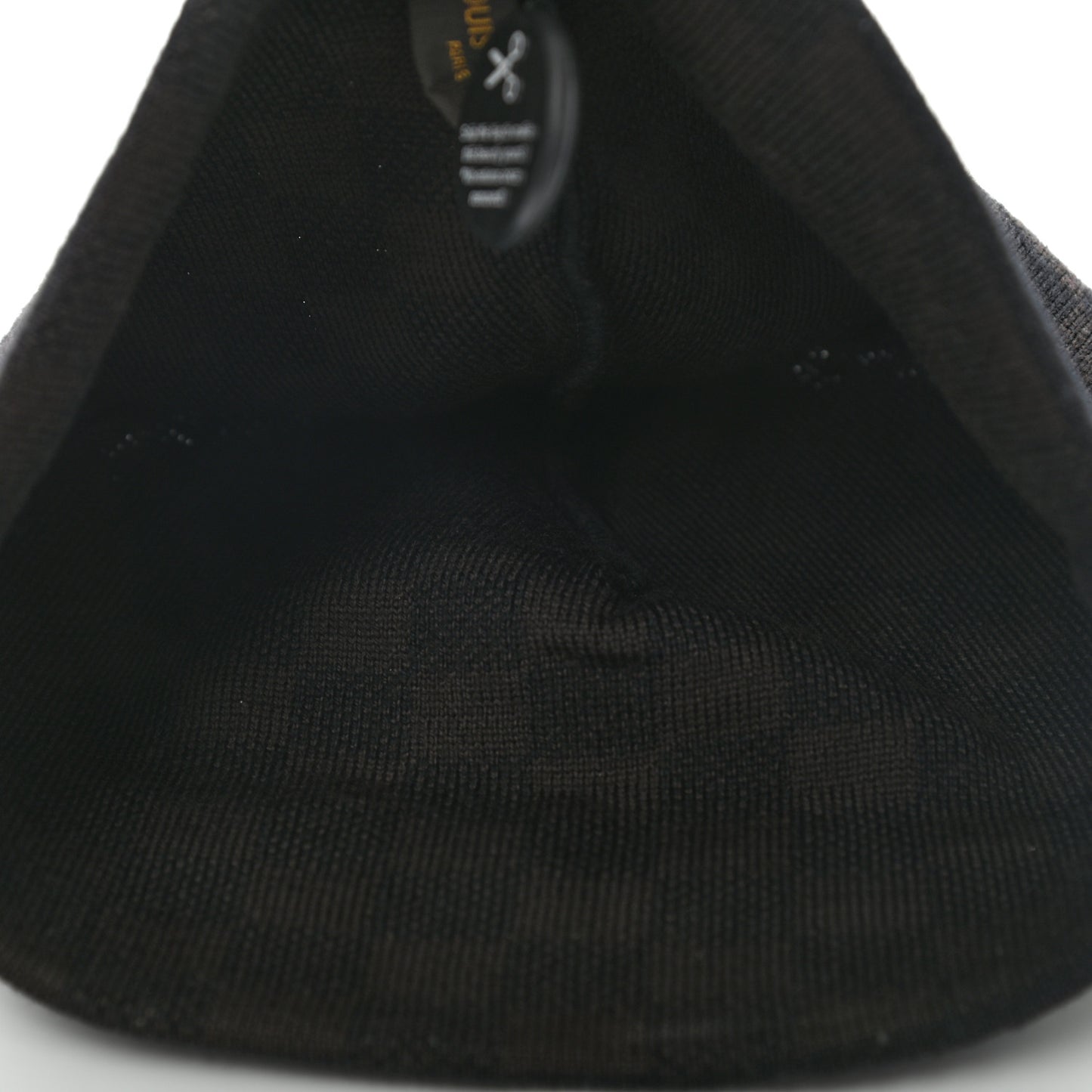 Wool Bonnet Petit Damier Beanie Hat Black Brown