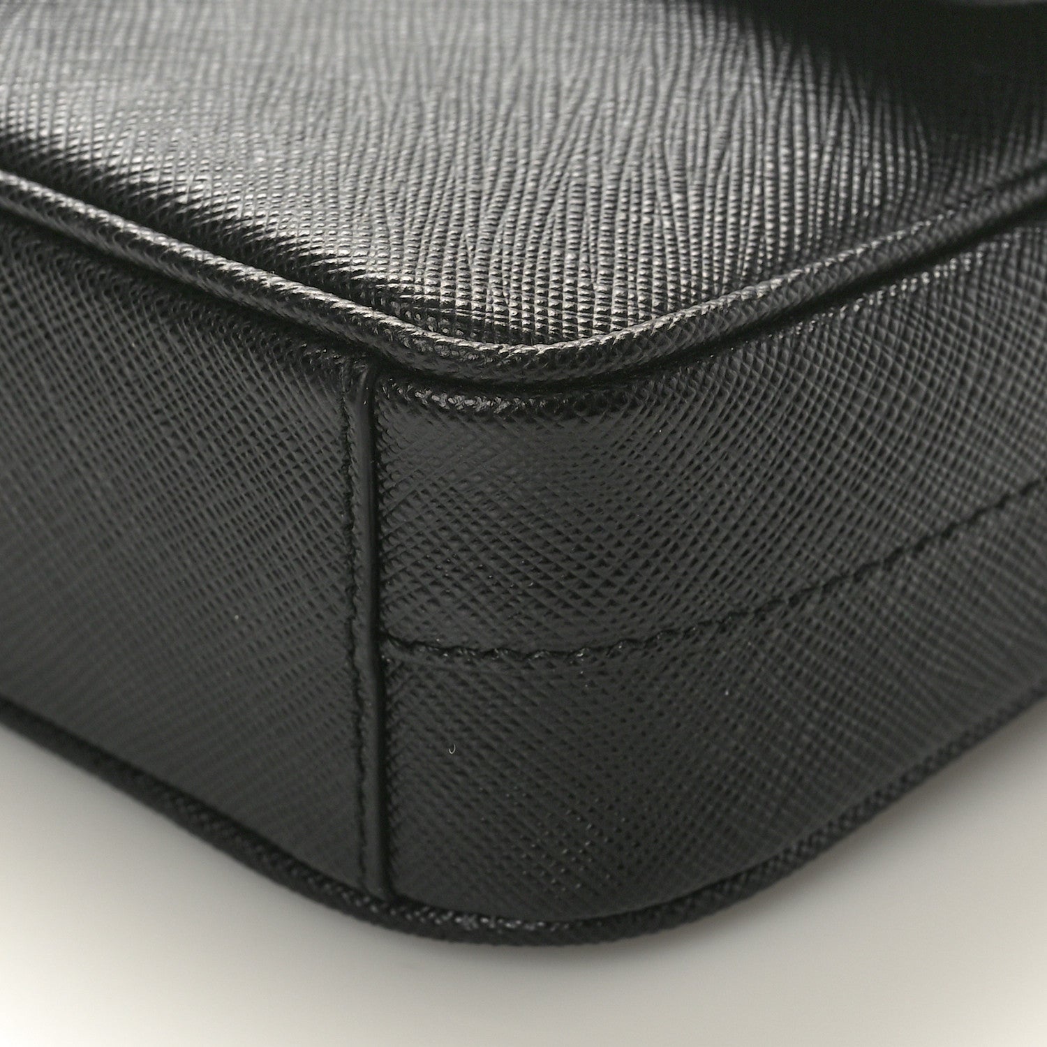 Prada Saffiano Flap Shoulder Bag Black 9 of 9