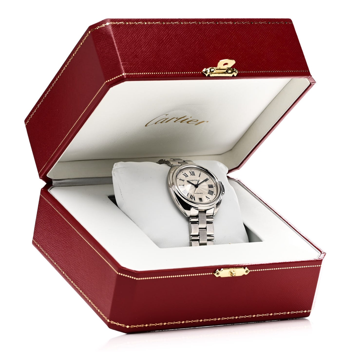 Stainless Steel 35mm Cle De Cartier Automatic Watch