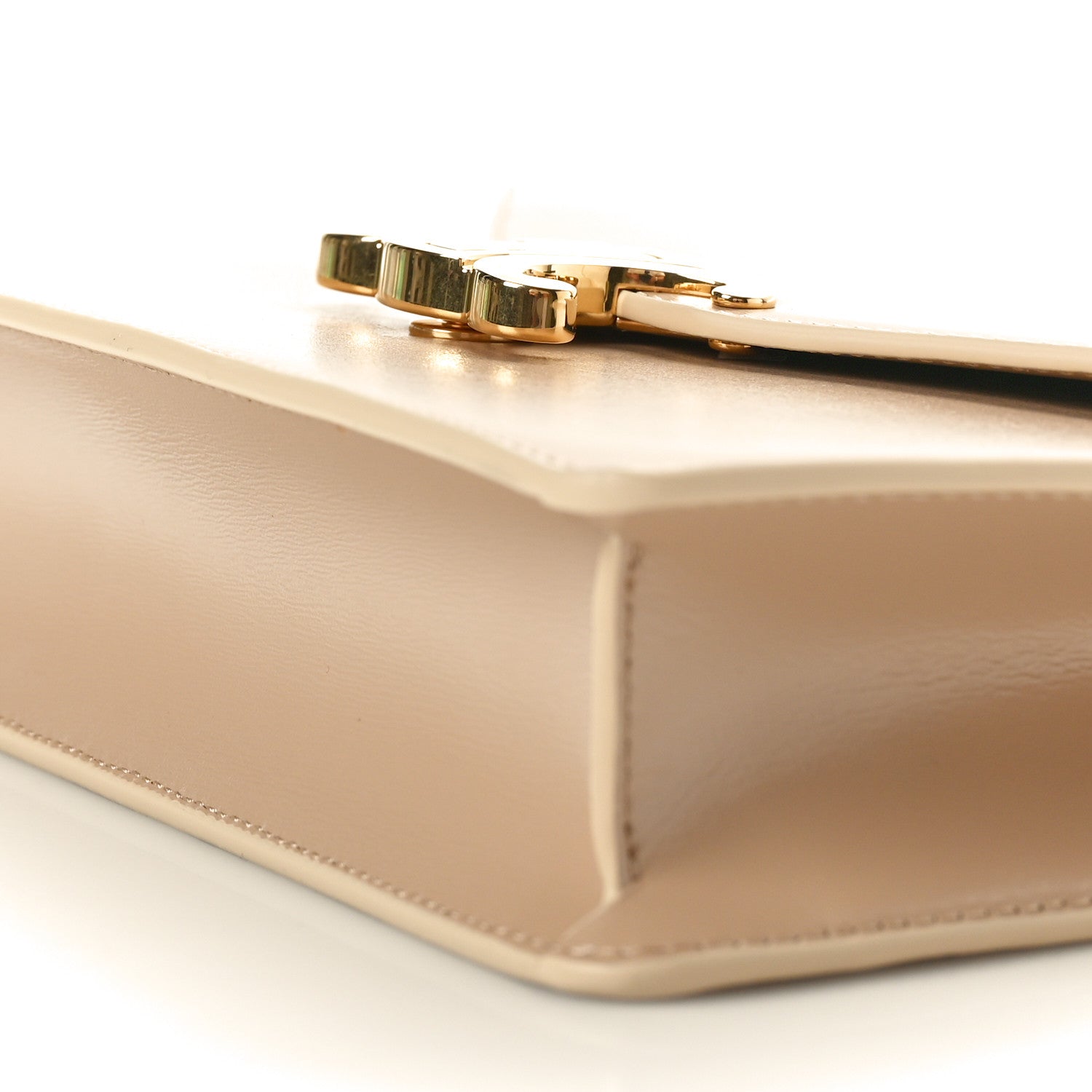 Celine Shiny Calfskin Triomphe Margo Wallet on Chain Nude 10 of 10