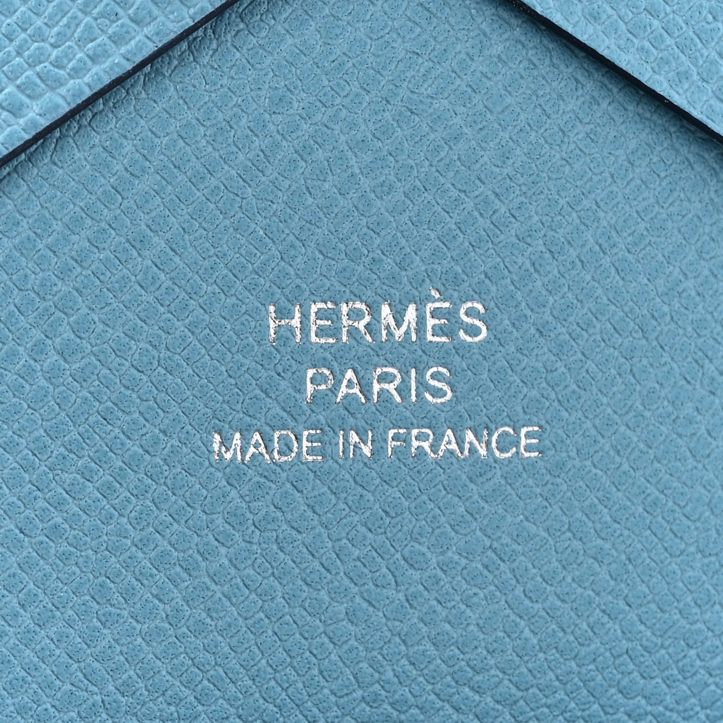 Madame Calfskin Duo Calvi Card Case Bleu du Nord