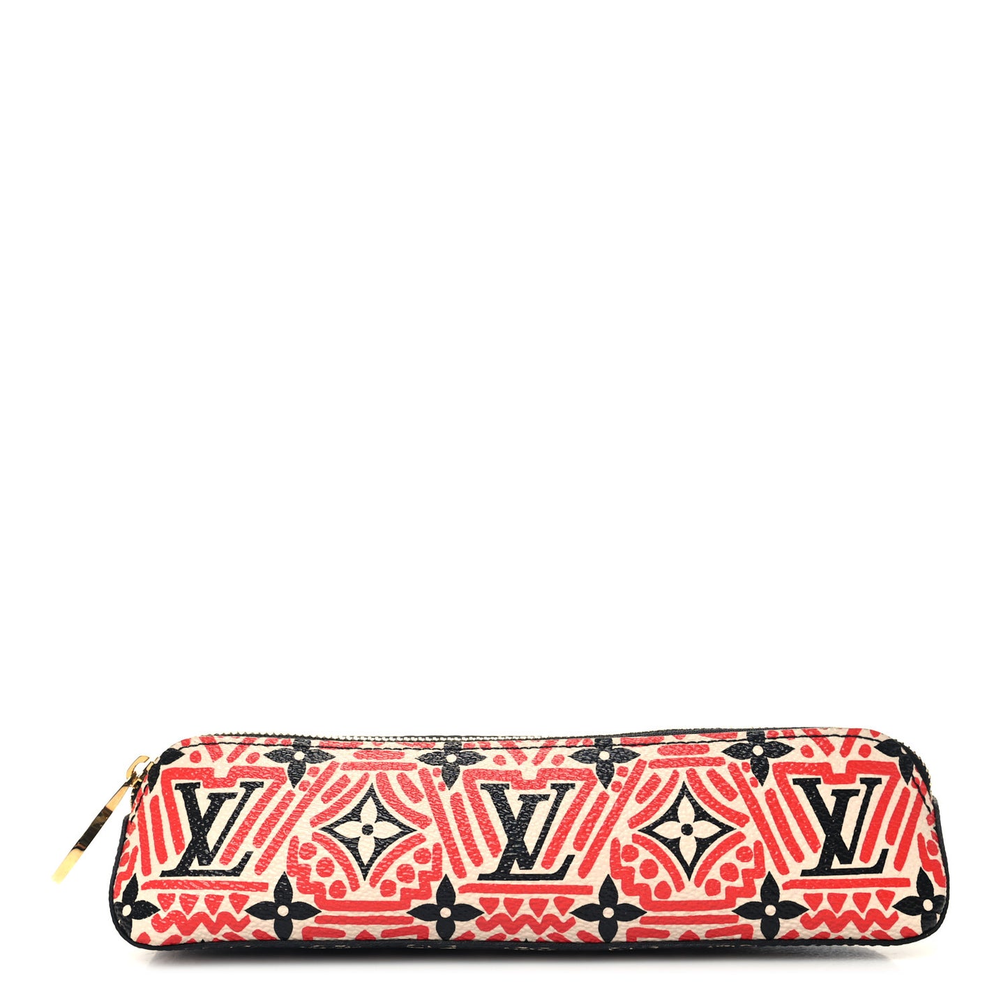 Monogram Giant Crafty Elizabeth Pencil Pouch Creme Rouge Black