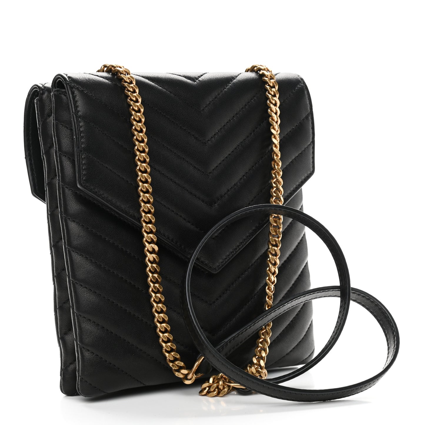Lambskin Quilted Double Flap Bag Black