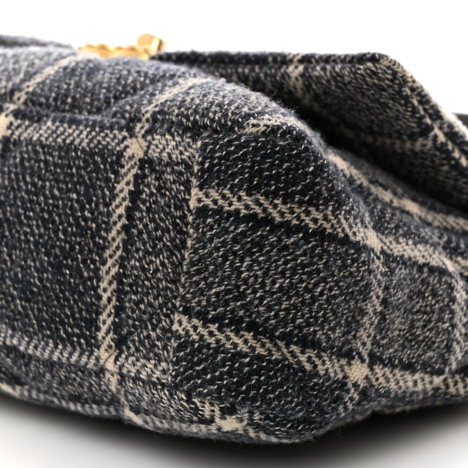 Chanel Tweed Quilted Medium Chanel 19 Flap Grey Navy 10 of 10