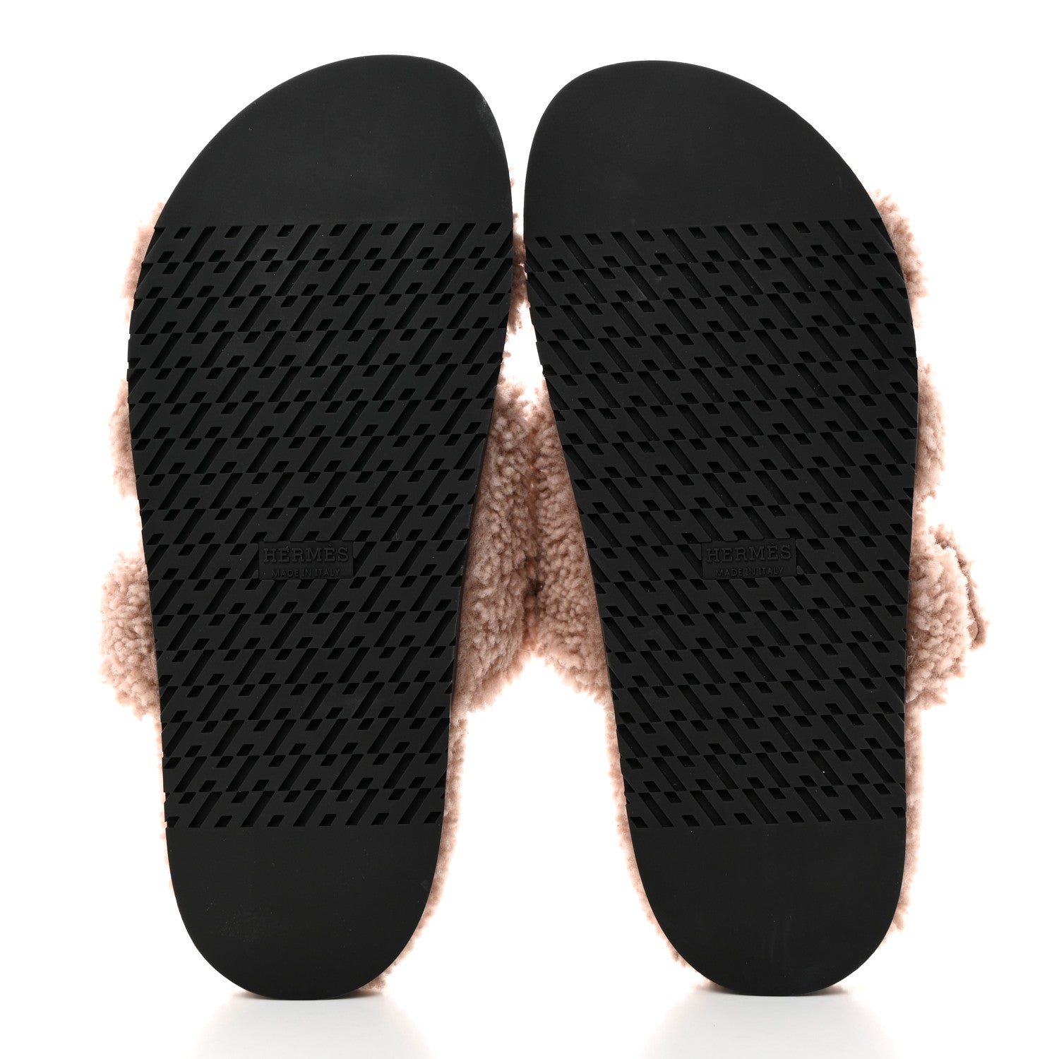 Hermes Woolskin Womens Chypre Sandals 40 Bois De Santal 5 of 9