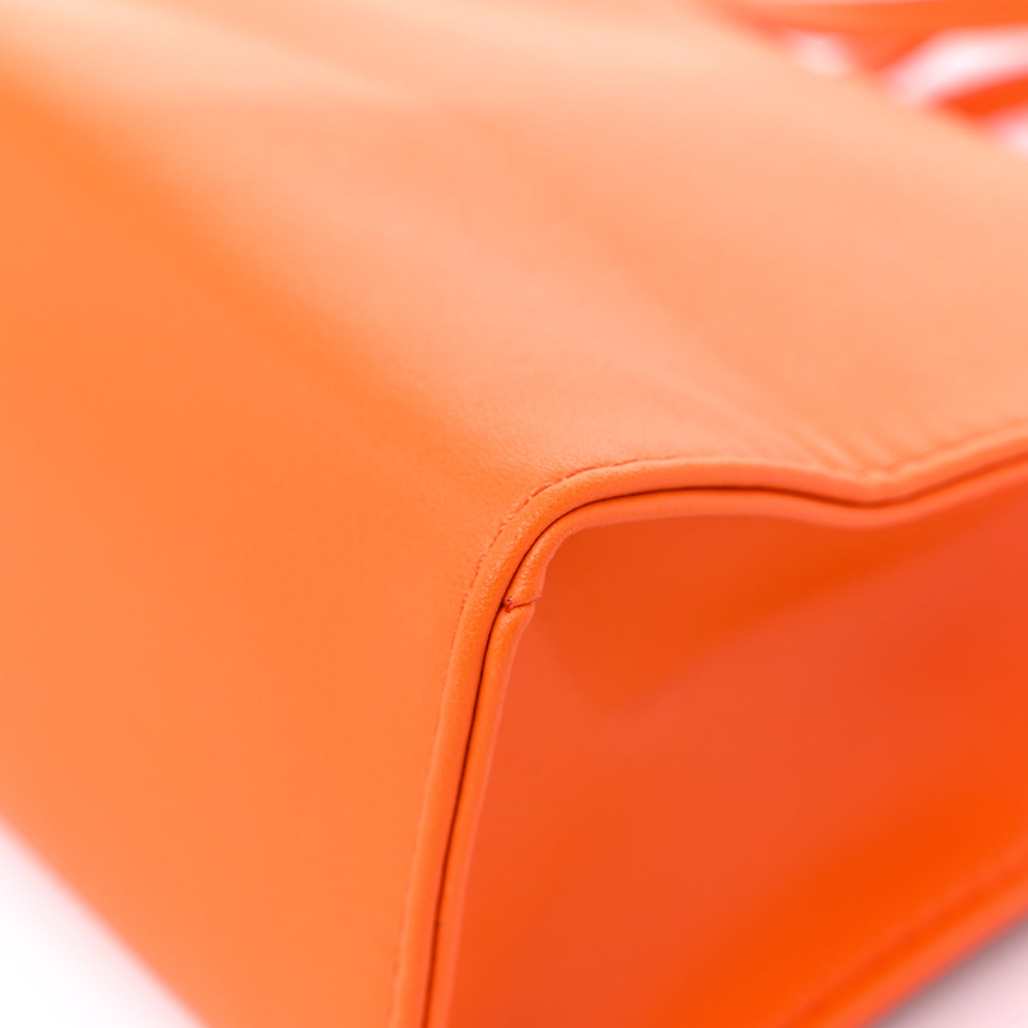 Vegan Leather Small Shopping Bag Orange