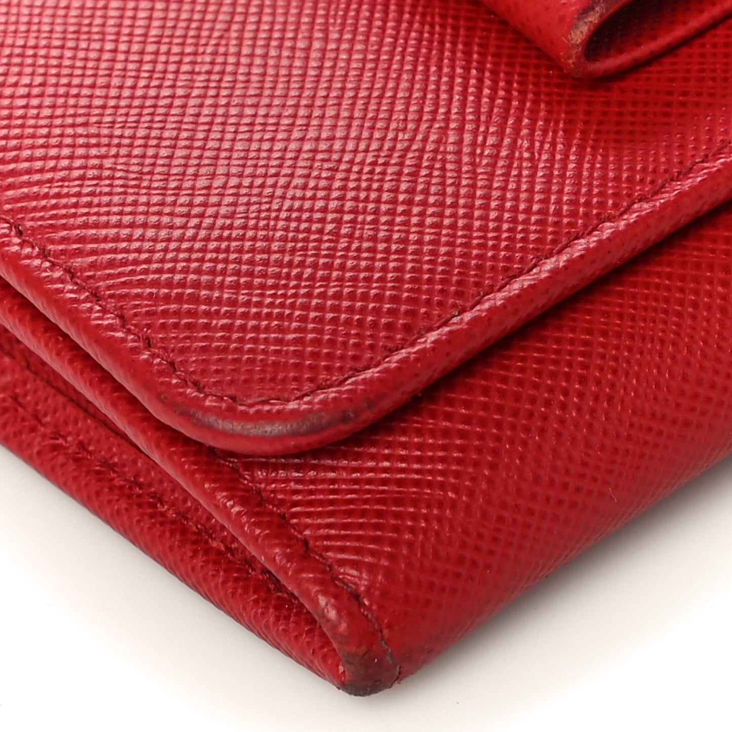Saffiano Fiocco Bow Continental Wallet Fuoco