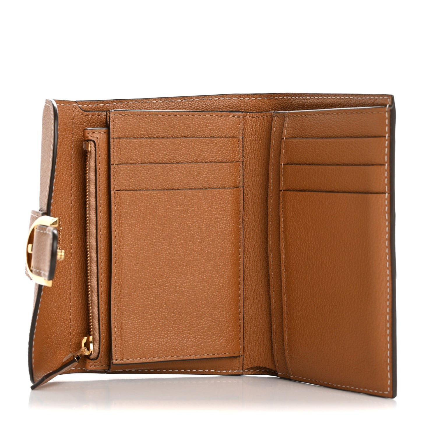 Grained Rodeo Calfskin Brillant Compact Wallet Vegetal