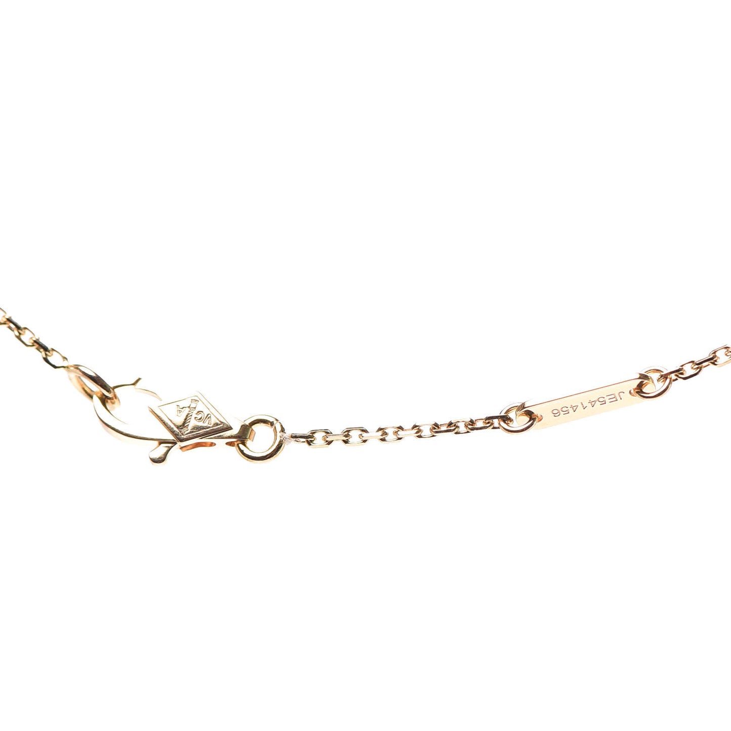 18K Rose Gold Carnelian Sweet Alhambra Pendant Necklace