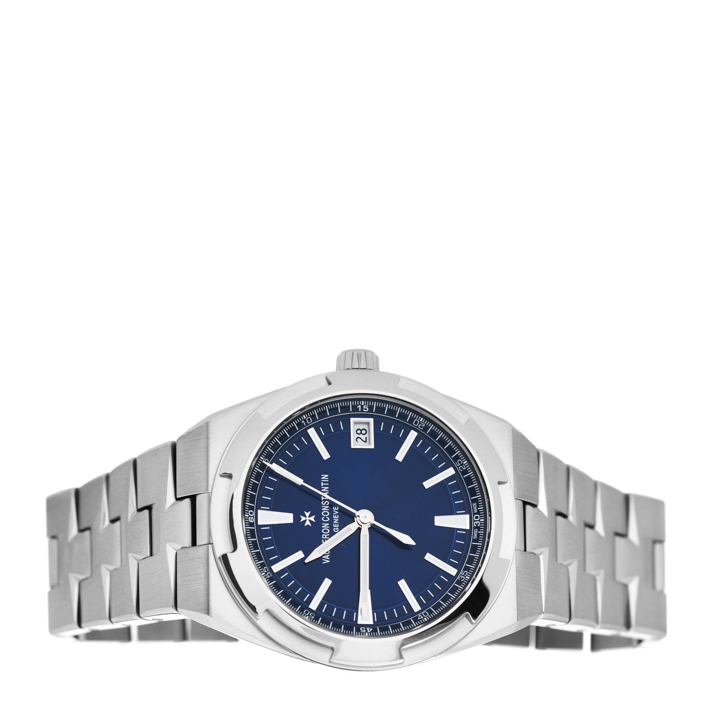 Stainless Steel 41mm Overseas Automatic Watch Blue 4500V/110A-B128